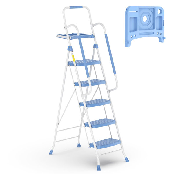 WFX Utility 5 Step Steel Folding Step Ladder Wayfair   5   Step Steel Folding Step Ladder 